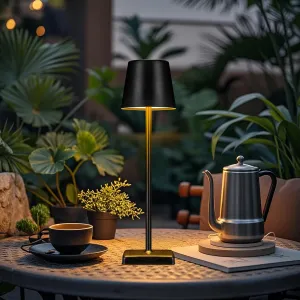 Cordless Table Lamps,Rechargeable Outdoor Solar LED Lamp,Portable USB Desk Lamp Waterproof,2000mAh Battery Operated,Touch Stepless Dimming Light for Bedroom,Restaurants,Patio,Camping