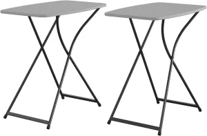 COSCO Folding Activity Tables, 2-Pack - Versatile Indoor/Outdoor Furniture Set with Adjustable Height, Easy-to-Clean Resin Surface, Steel Frame Construction