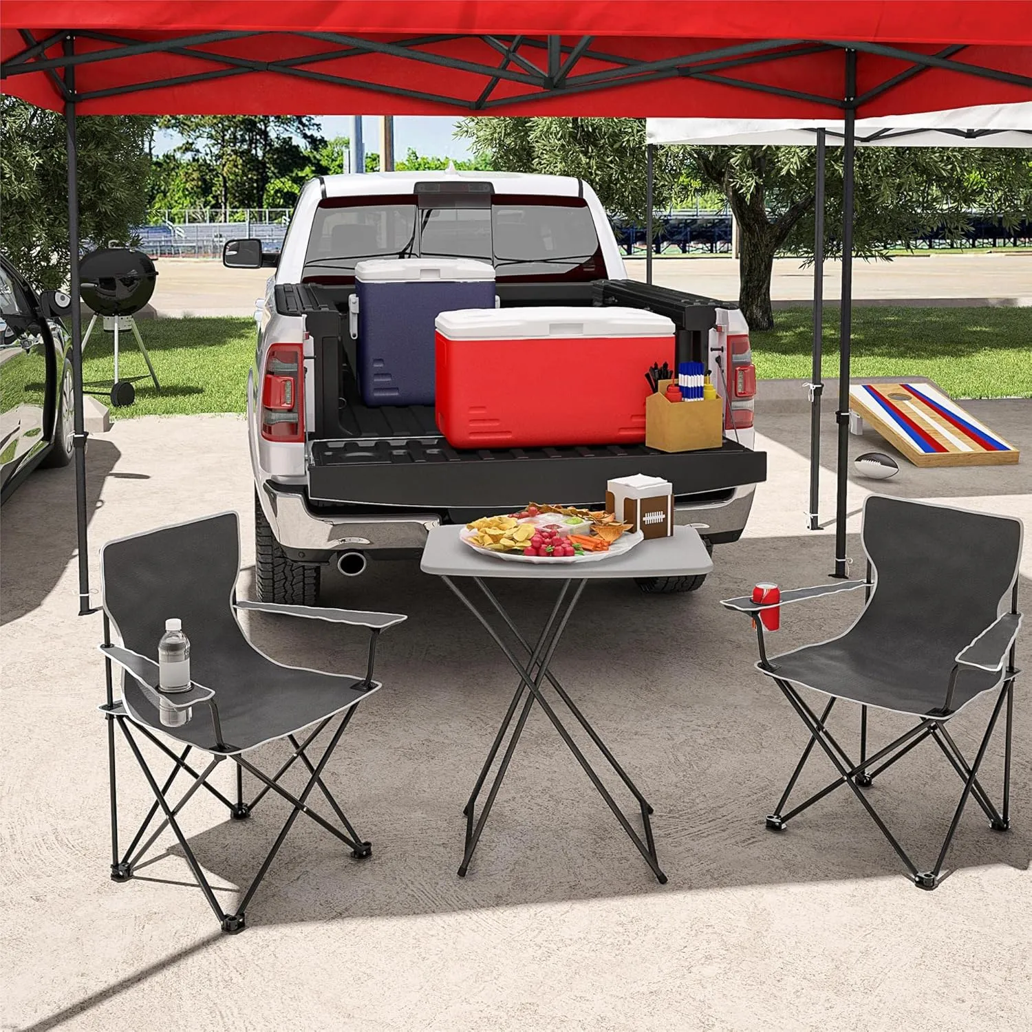 COSCO Folding Activity Tables, 2-Pack - Versatile Indoor/Outdoor Furniture Set with Adjustable Height, Easy-to-Clean Resin Surface, Steel Frame Construction