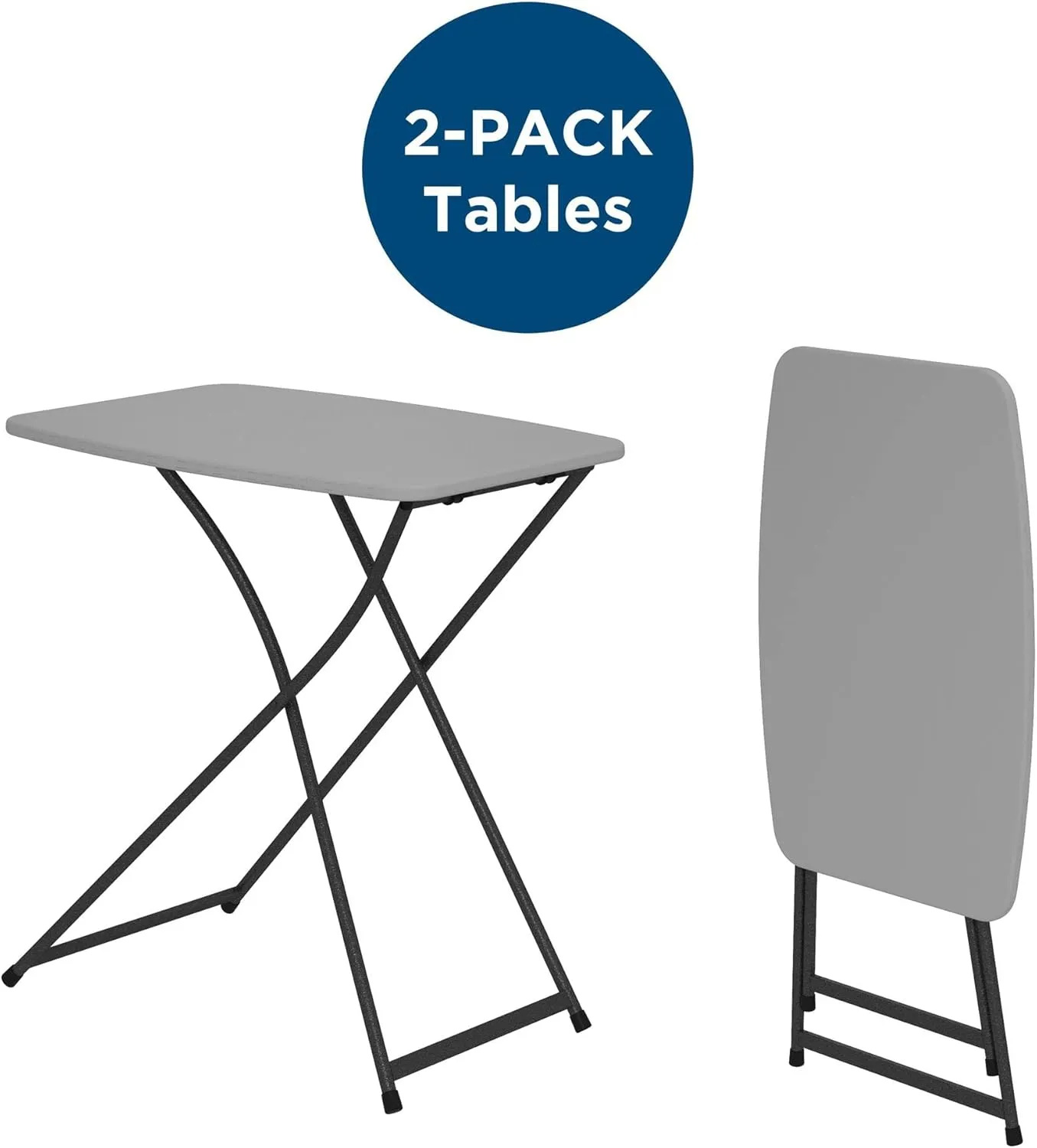 COSCO Folding Activity Tables, 2-Pack - Versatile Indoor/Outdoor Furniture Set with Adjustable Height, Easy-to-Clean Resin Surface, Steel Frame Construction
