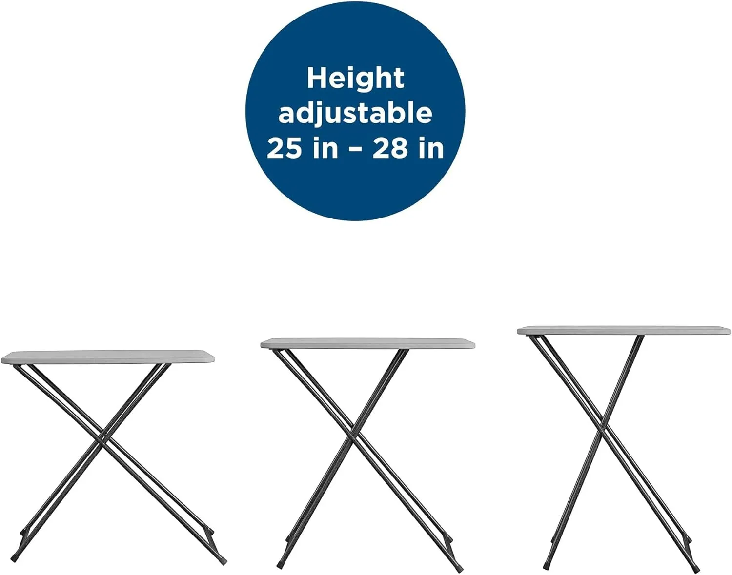 COSCO Folding Activity Tables, 2-Pack - Versatile Indoor/Outdoor Furniture Set with Adjustable Height, Easy-to-Clean Resin Surface, Steel Frame Construction