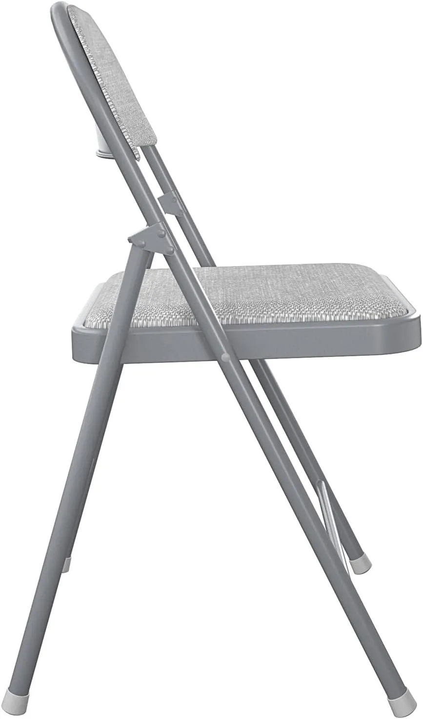 COSCO SmartFold® Fabric Folding Chair, 4-Pack, Gray