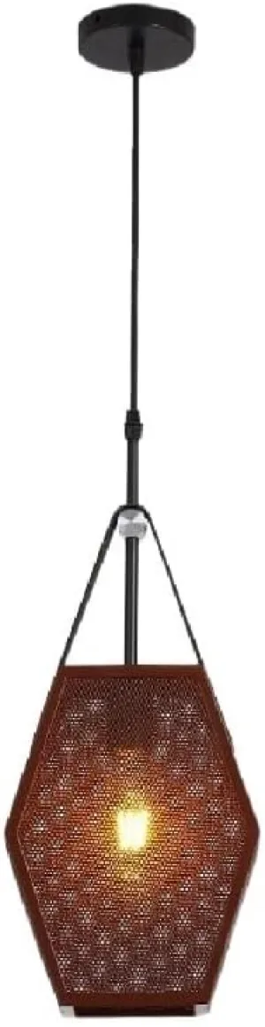 Creative Handbag Iron Metal Pendant Lamp Retro Industrial Hollow Restaurant Droplight Simple Clothing Shop Decorative Chandelier Hanging Light E27 Flush Mount Light (Color : W-20cm)