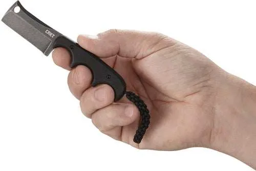 Crkt Minimalist Cleaver Neck - Knife 2.13" Blackout W/sheath