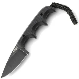 CRKT Minimalist Fixed Blade 2.16 Black Plainedge GRN Handle
