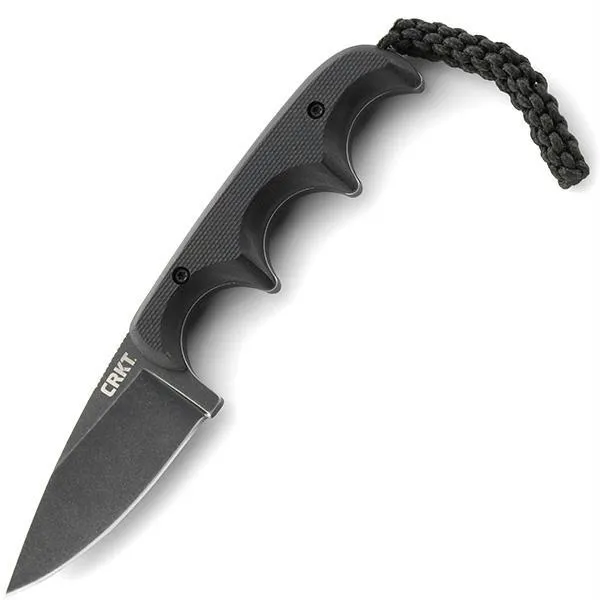 CRKT Minimalist Fixed Blade 2.16 Black Plainedge GRN Handle