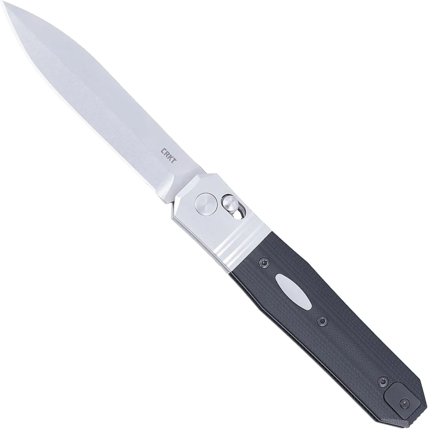 CRKT Redemption Everyday Carry Folding Knife: Spear Point with CPM MagnaCut Steel Blade, G10 Handle and Stainless Steel Bolster, Ambidextrous Crossbar Lock, K560KXP