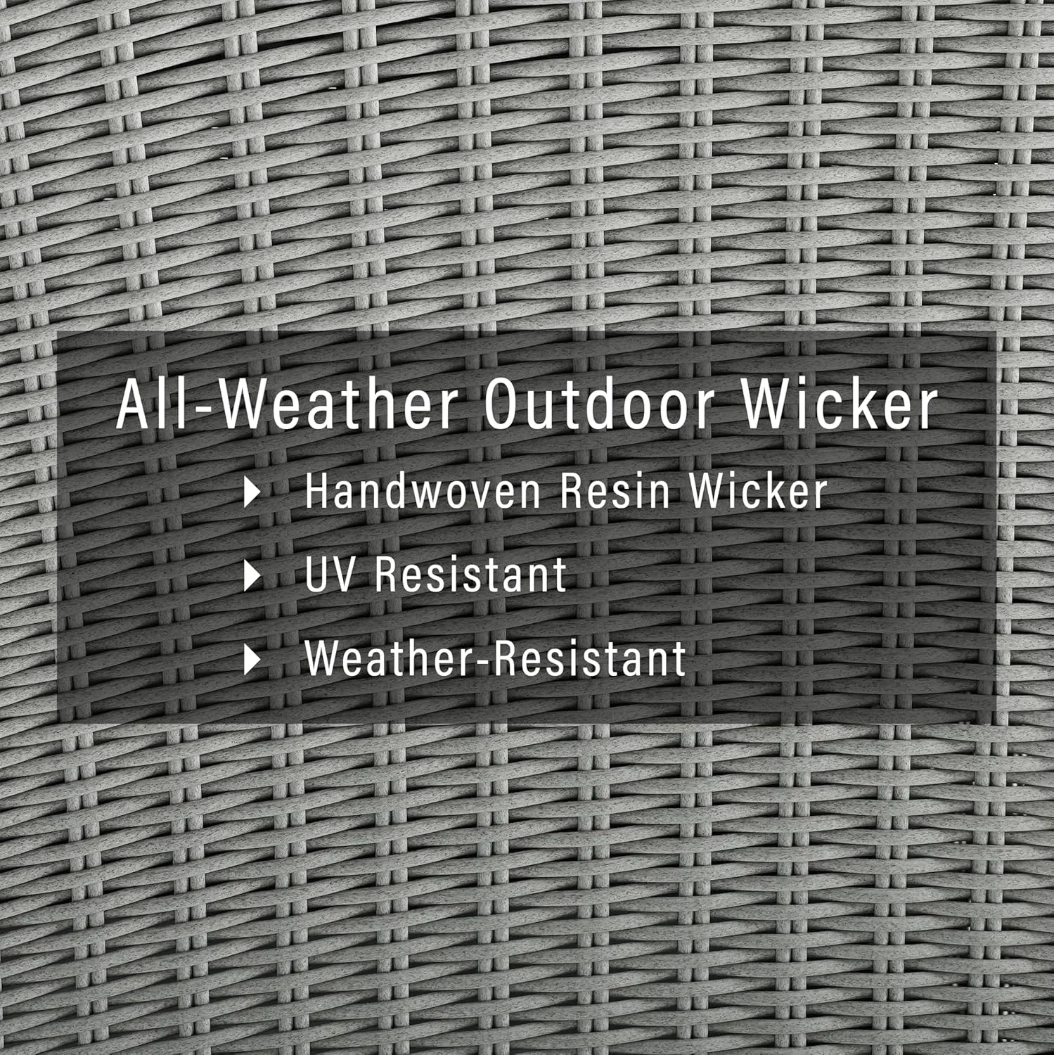 Crosley Furniture Bradenton All Weather Rattan Wicker Outdoor Coffee Table for Patio, Deck, Porch, Gray
