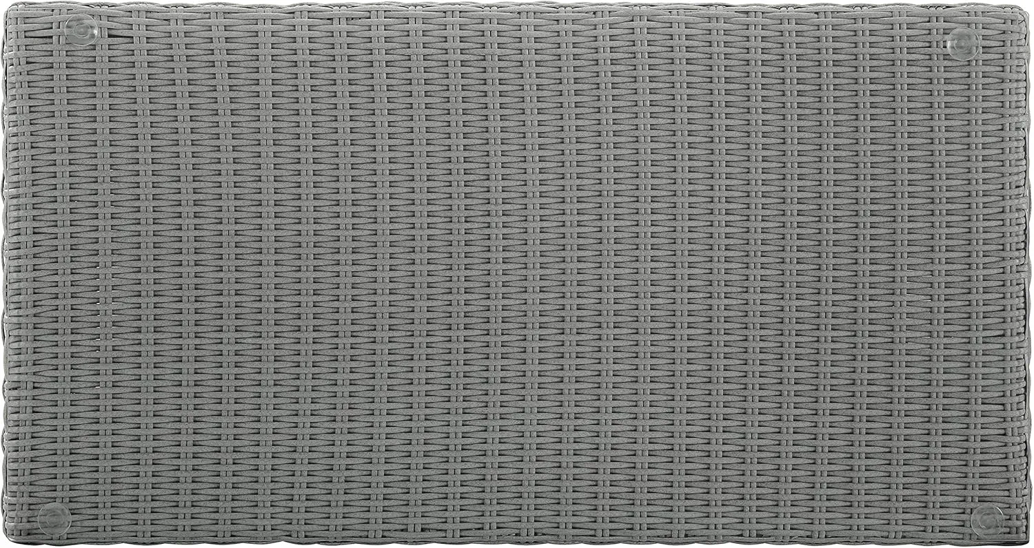 Crosley Furniture Bradenton All Weather Rattan Wicker Outdoor Coffee Table for Patio, Deck, Porch, Gray
