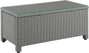 Crosley Furniture Bradenton All Weather Rattan Wicker Outdoor Coffee Table for Patio, Deck, Porch, Gray