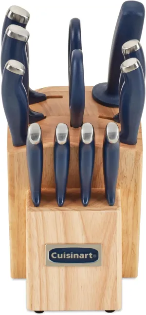 Cuisinart C77SSN-12P Color Pro Collection 12 Piece Knife Block Set, Navy