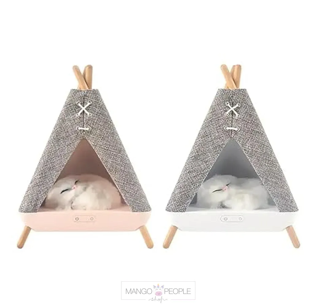 CUTE CAT TENT HOUSE NIGHT LAMP WITH  BLUETOOTH SPEAKER