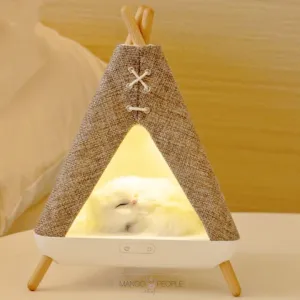 CUTE CAT TENT HOUSE NIGHT LAMP WITH  BLUETOOTH SPEAKER