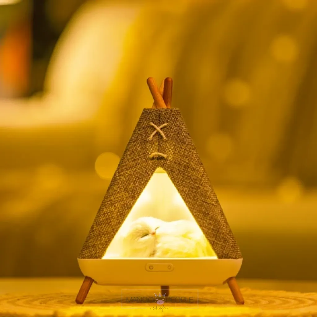 CUTE CAT TENT HOUSE NIGHT LAMP WITH  BLUETOOTH SPEAKER