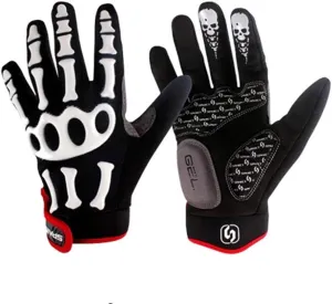 Cycling Gloves Mountain Bike Bicycle Gloves - Breathable Gel Pad Shock-Absorbing Anti-Slip MTB DH Road Racing Full Finger Gloves for Men Women Youth