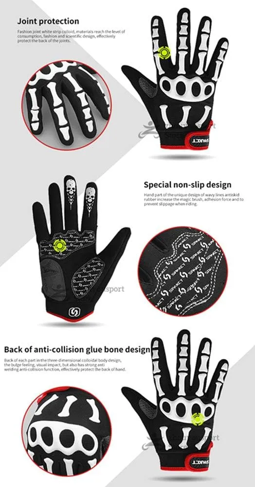 Cycling Gloves Mountain Bike Bicycle Gloves - Breathable Gel Pad Shock-Absorbing Anti-Slip MTB DH Road Racing Full Finger Gloves for Men Women Youth