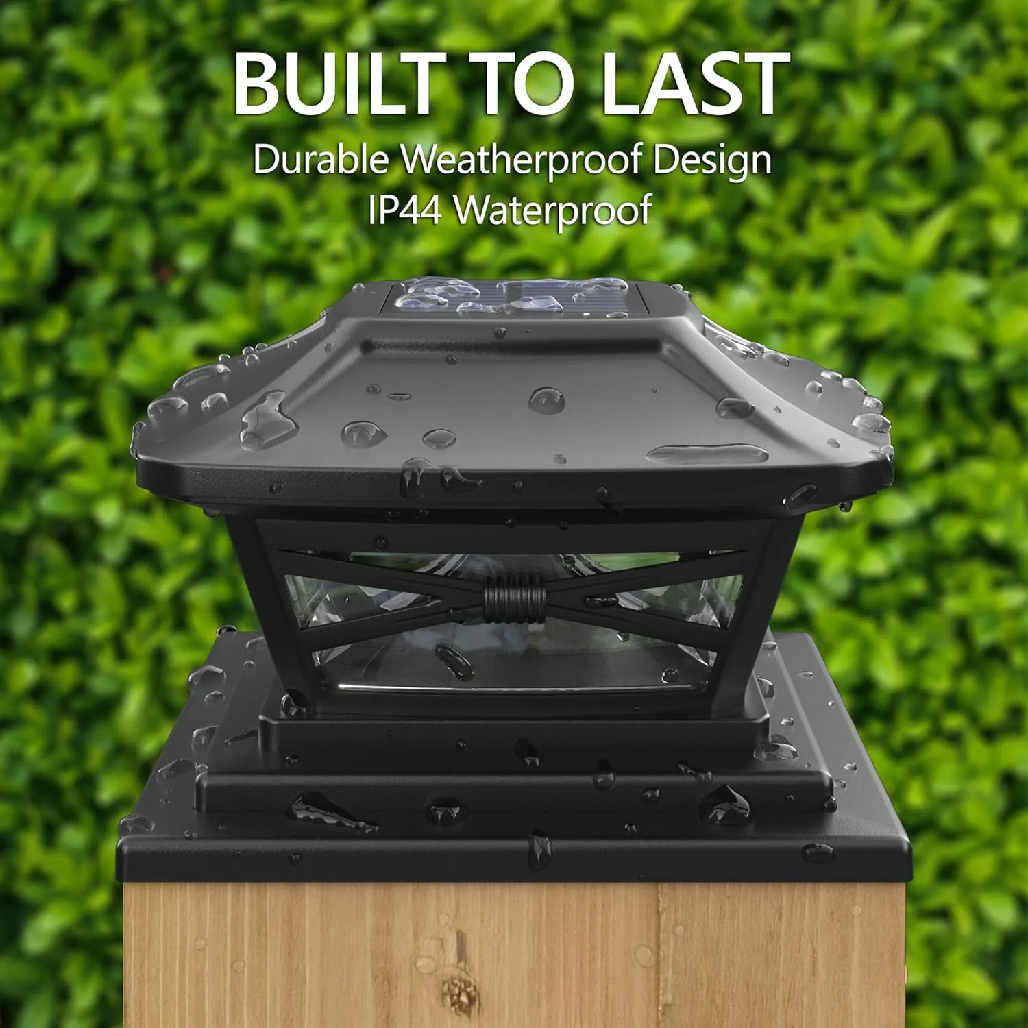 Davinci Lighting Renaissance Solar Outdoor Post Cap Lights - Includes Bases for 4x4 5x5 6x6 Posts - Bright LED Light - Slate Black (8 Pack)