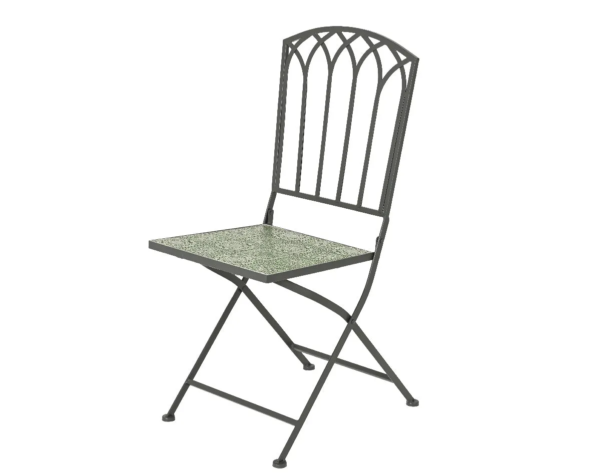 Decoris 71cm Averio Mosaic Stone 2-Seater Sqaure Iron Bistro Set