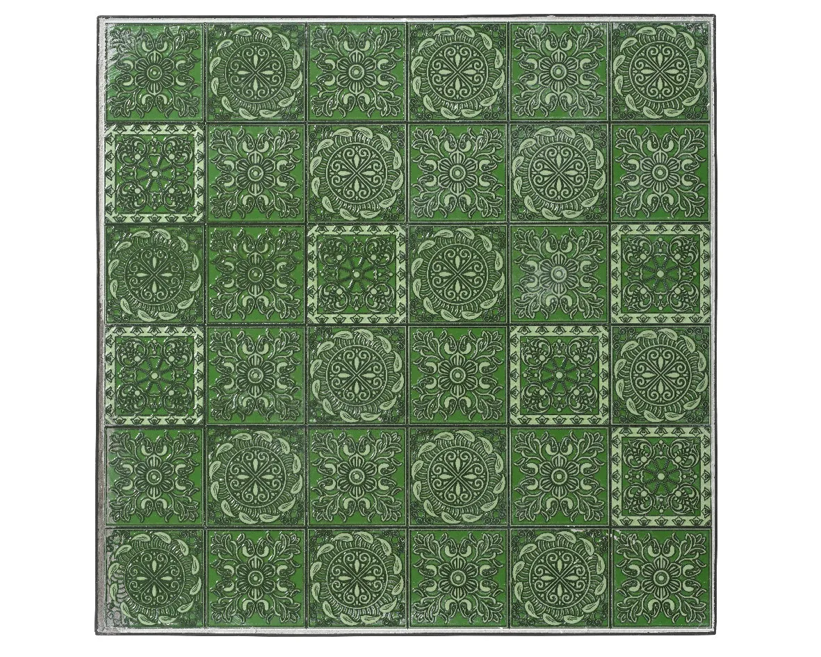 Decoris 71cm Averio Mosaic Stone 2-Seater Sqaure Iron Bistro Set