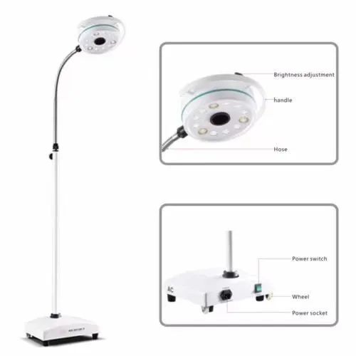 Dental 36W 12 LED Mobile Surgical Medical Exam Light AC Shadowless Lamp KD-2012D-3 Floor Stand Type by Purple-Violet