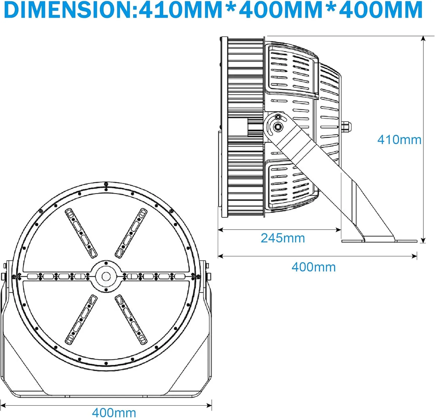 dephen 500W LED Stadium Lights - 70000Lumens 5000K Commercial Sportlight, 30 Degree Arena Lamp, 0-10V Dimmable IP65 Outdoor Flood Lighting, 120-277Vac,10KV Surge,Bracket Mount,UL-Listed