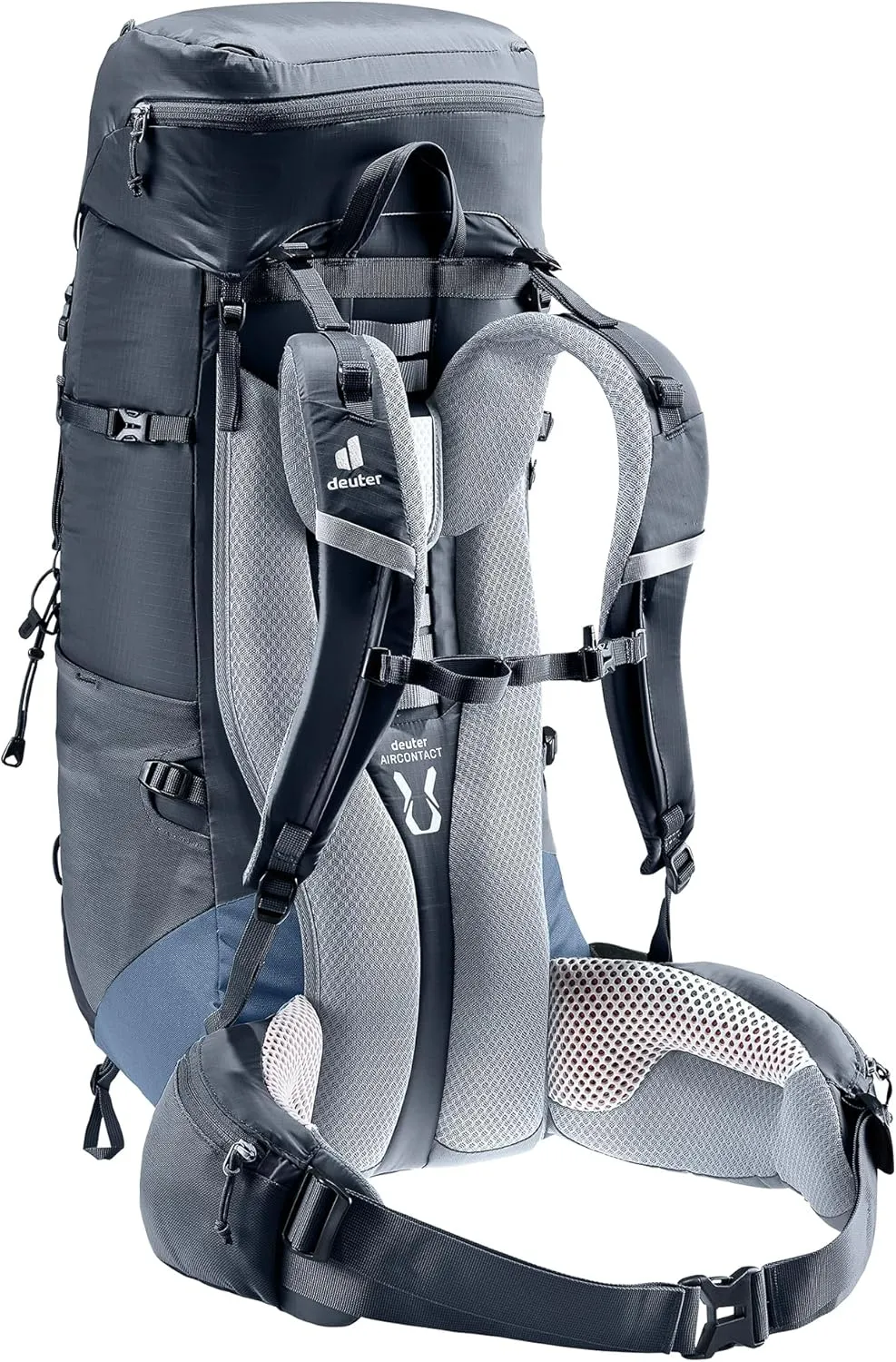 Deuter Unisex Aircontact Lite 40   10 L, Lightweight Backpacking & Hiking Backpack for Men & Women, 40   10 Liters - Black-Marine