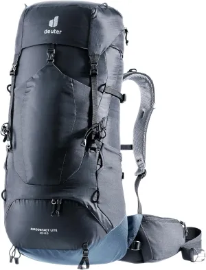 Deuter Unisex Aircontact Lite 40   10 L, Lightweight Backpacking & Hiking Backpack for Men & Women, 40   10 Liters - Black-Marine