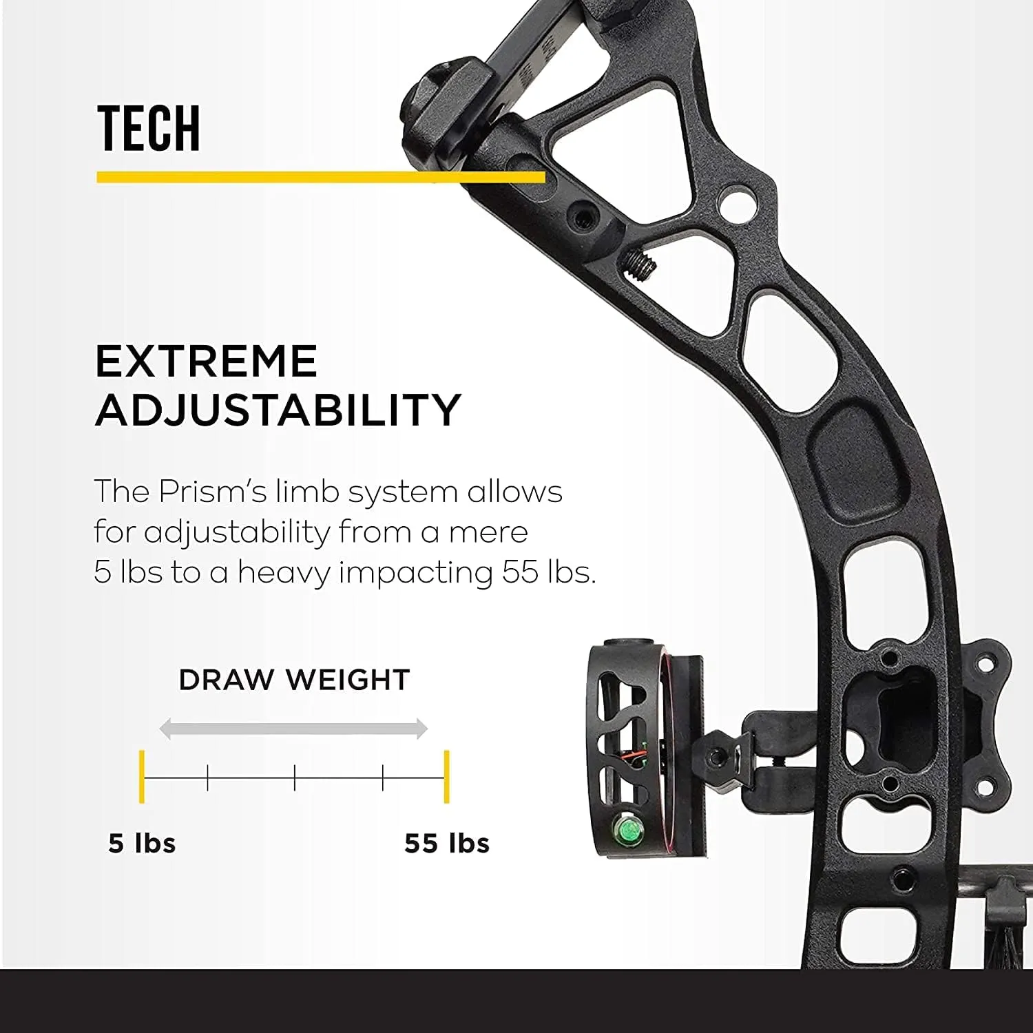 DIAMOND ARCHERY Prism Fully Equipped Adjustable Durable Compound Bow, 5-55 lbs