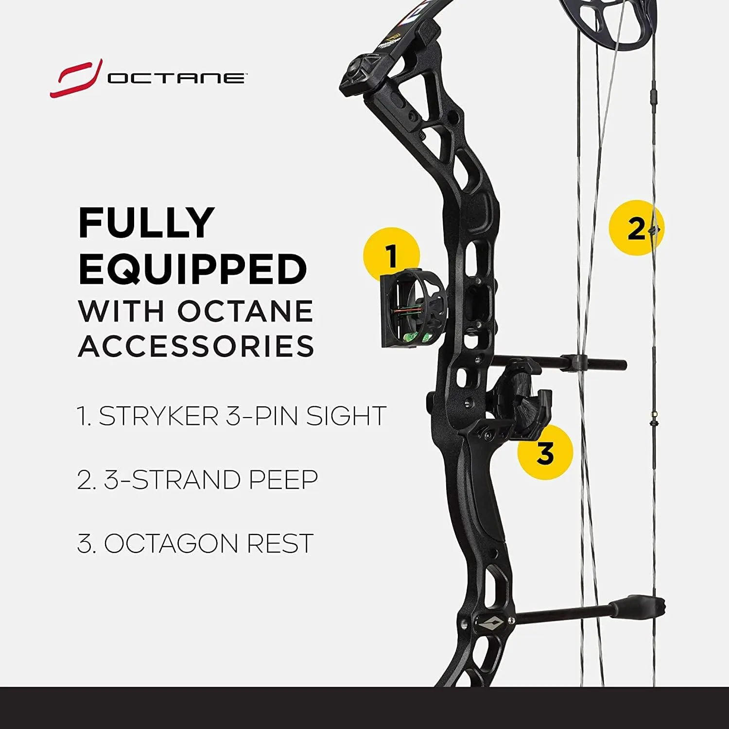 DIAMOND ARCHERY Prism Fully Equipped Adjustable Durable Compound Bow, 5-55 lbs