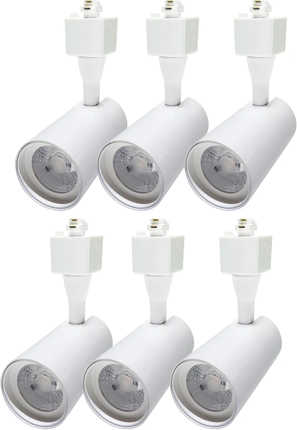 DingZ 12W Dimmable LED Track Lighting Heads Compatible with Single Circuit H Type Track Lighting Rail Ceiling Spotlight for Accent Task Wall Art Exhibition Lighting 24° 4000K White Pack of 6