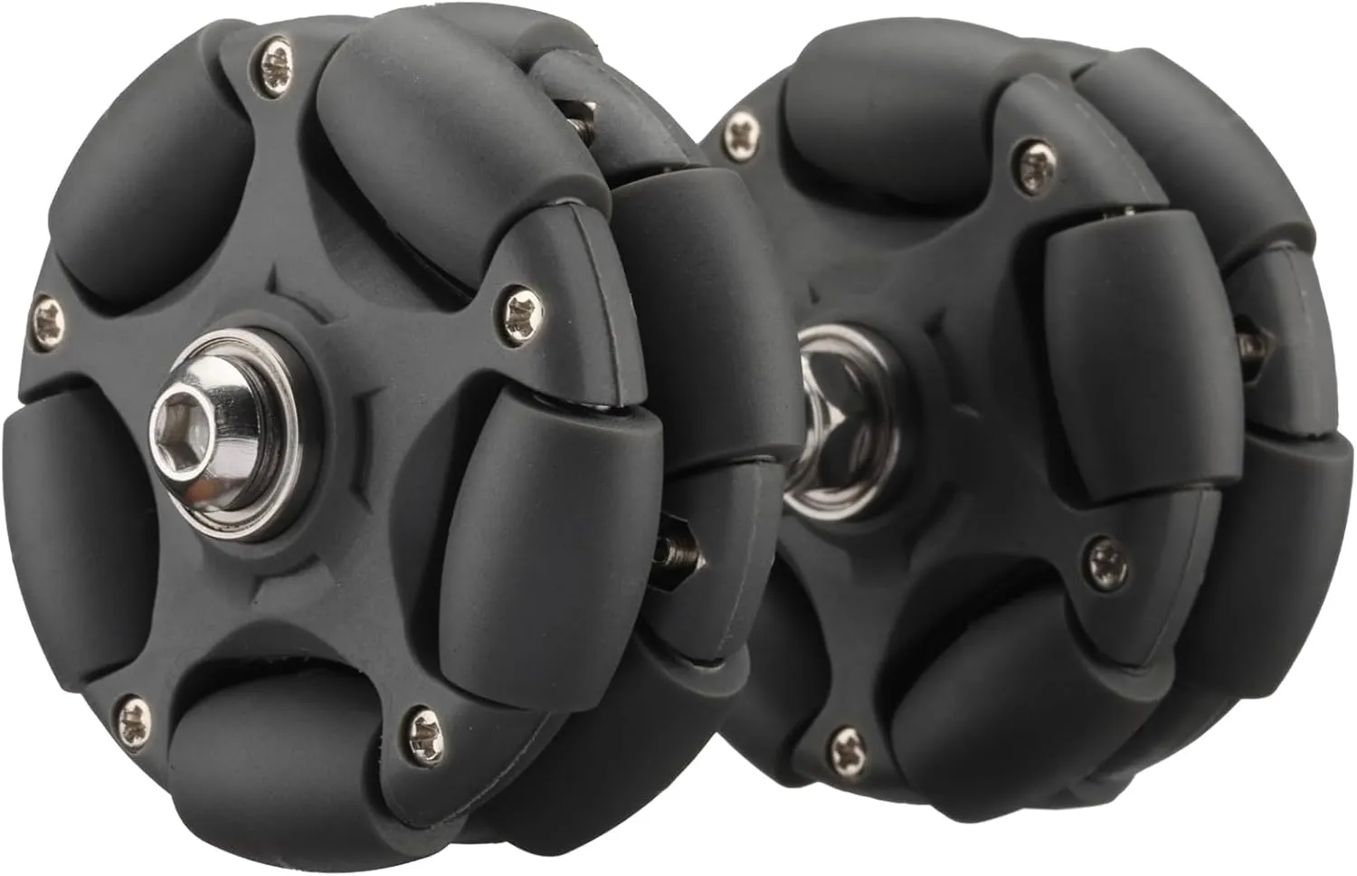 DJCRAWLER 58mm Omni Rack Easy Wheels (S2 level) for Brompton Folding Bike & Electric Bicycle, 20KG Load Omni-direction Roller Replacement Accessories with Bearing [M6*45MM/60MM Screws] (gray)