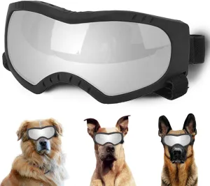 Dog Sunglasses,Doggles Anti-UV Protection,Pet Sunglasses with Adjustable Strap,Suitable for Motorcycle Car Driving Bike Riding Hiking Swimming Wind Dust Fog Dog Eye Protection