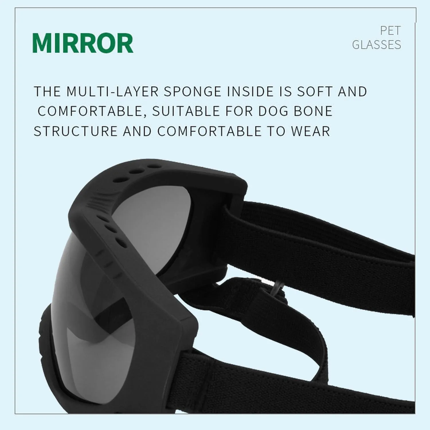 Dog Sunglasses,Doggles Anti-UV Protection,Pet Sunglasses with Adjustable Strap,Suitable for Motorcycle Car Driving Bike Riding Hiking Swimming Wind Dust Fog Dog Eye Protection
