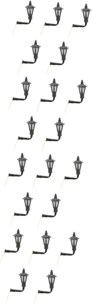 DOITOOL 4sets DIY Miniature Wall Lamp Models Decorative Led Garden Wall Light Set Model Accessory for Home Decor 5pcs*4