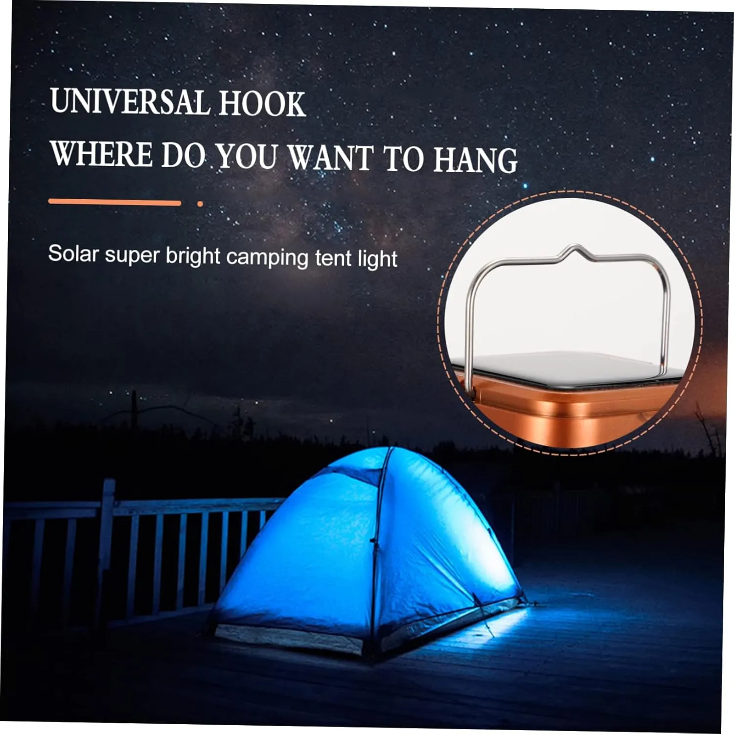 DOITOOL Solar Camping Lights Portable Camping Light Handheld Outdoor Lighting Lamp