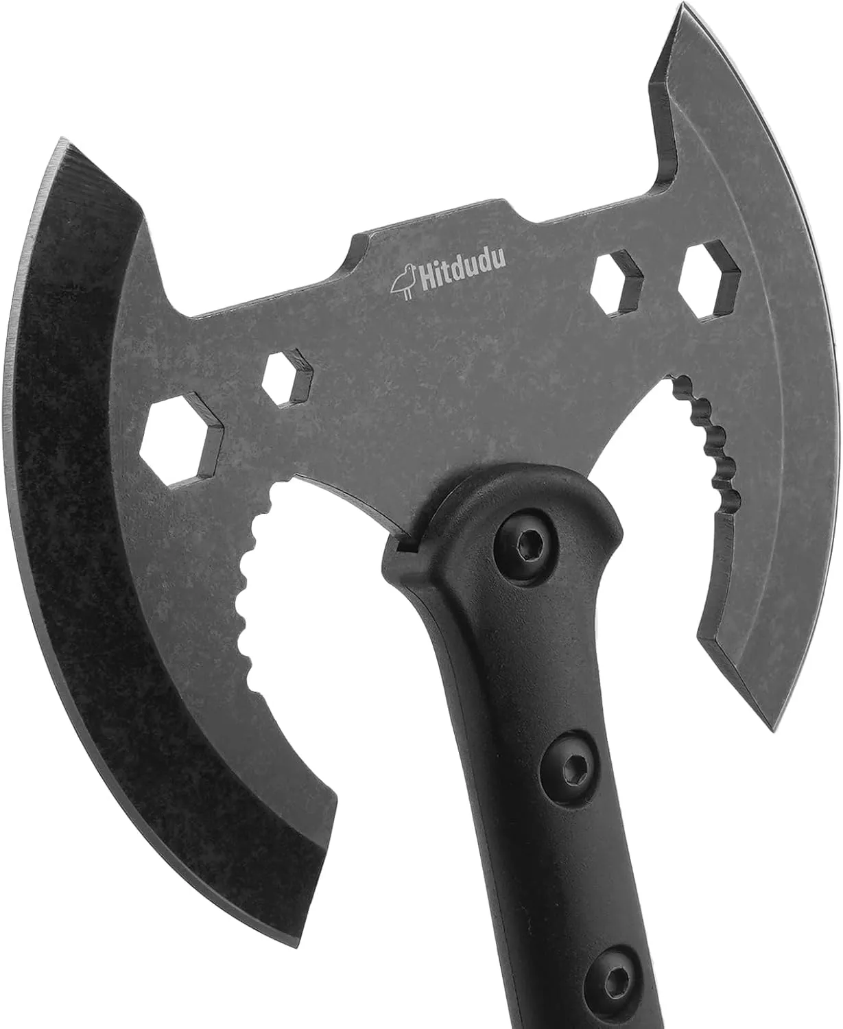 Double Bite Axe and Hatchet, Tactical Tomahawk, Throwing Axe with Sheath, Nylon Fiber Handle for Outdoor Survival Hiking Camping