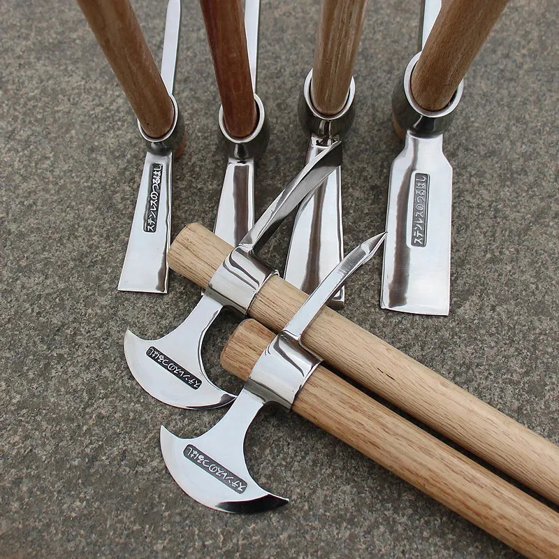 Double Stainless Steel Pickaxe Outdoor Pickaxe Pure Steel High Hardness Tree Root Digging Lamb Pickaxe Portable Ice Pickaxe
