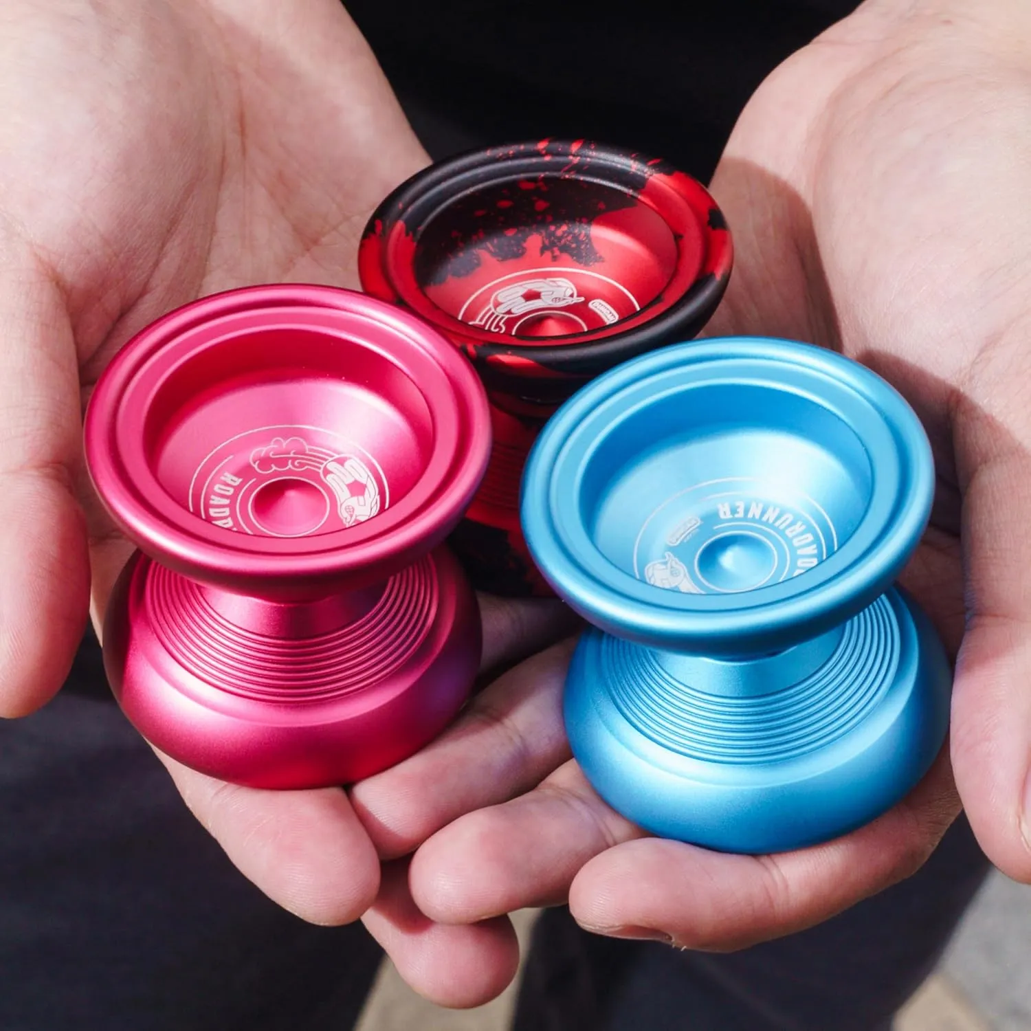 Duncan Toys Roadrunner Yo-Yo, Unresponsive Expert Level Yo-Yo, Concave Bearing and Aluminum Body, Dark Red