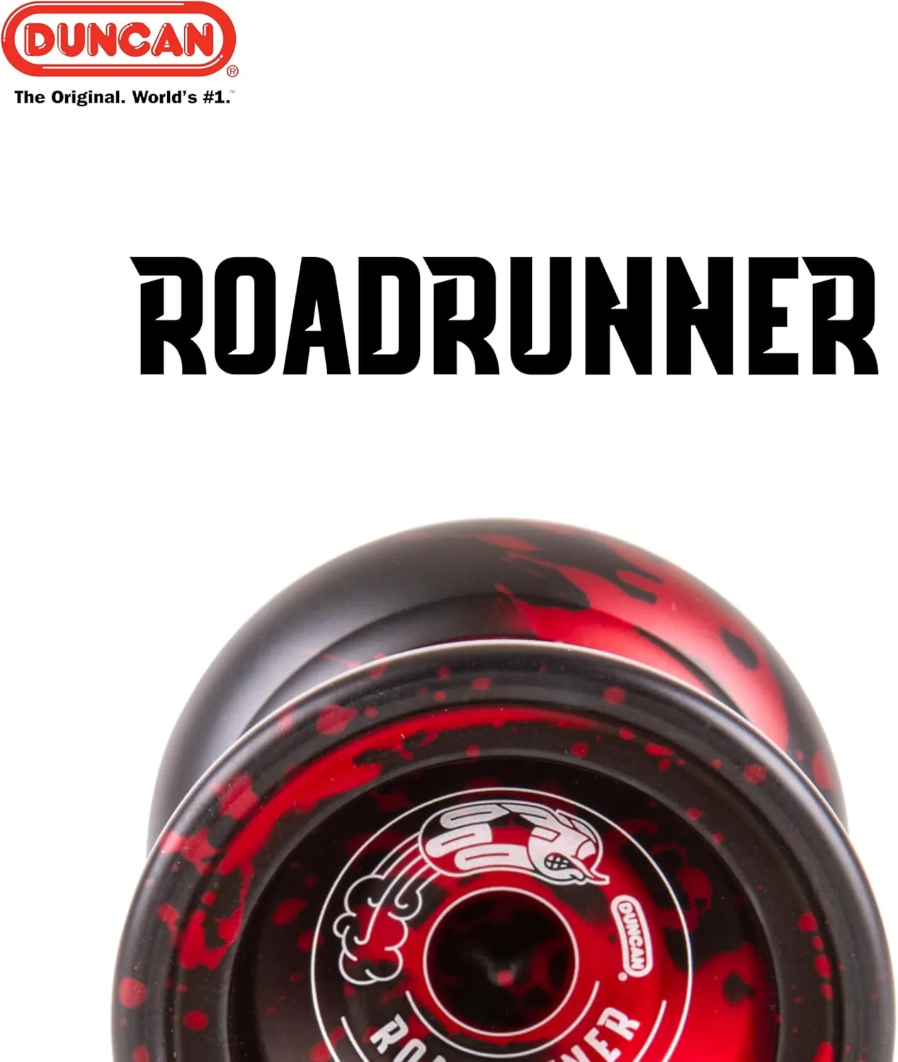 Duncan Toys Roadrunner Yo-Yo, Unresponsive Expert Level Yo-Yo, Concave Bearing and Aluminum Body, Dark Red