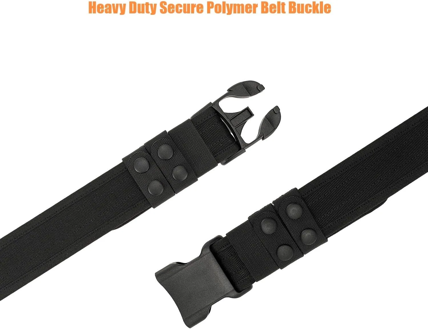 Duty Belt 2" Nylon Utility Work Belt w/ 4 Keepers for Police Law Enforcement Corrections Security