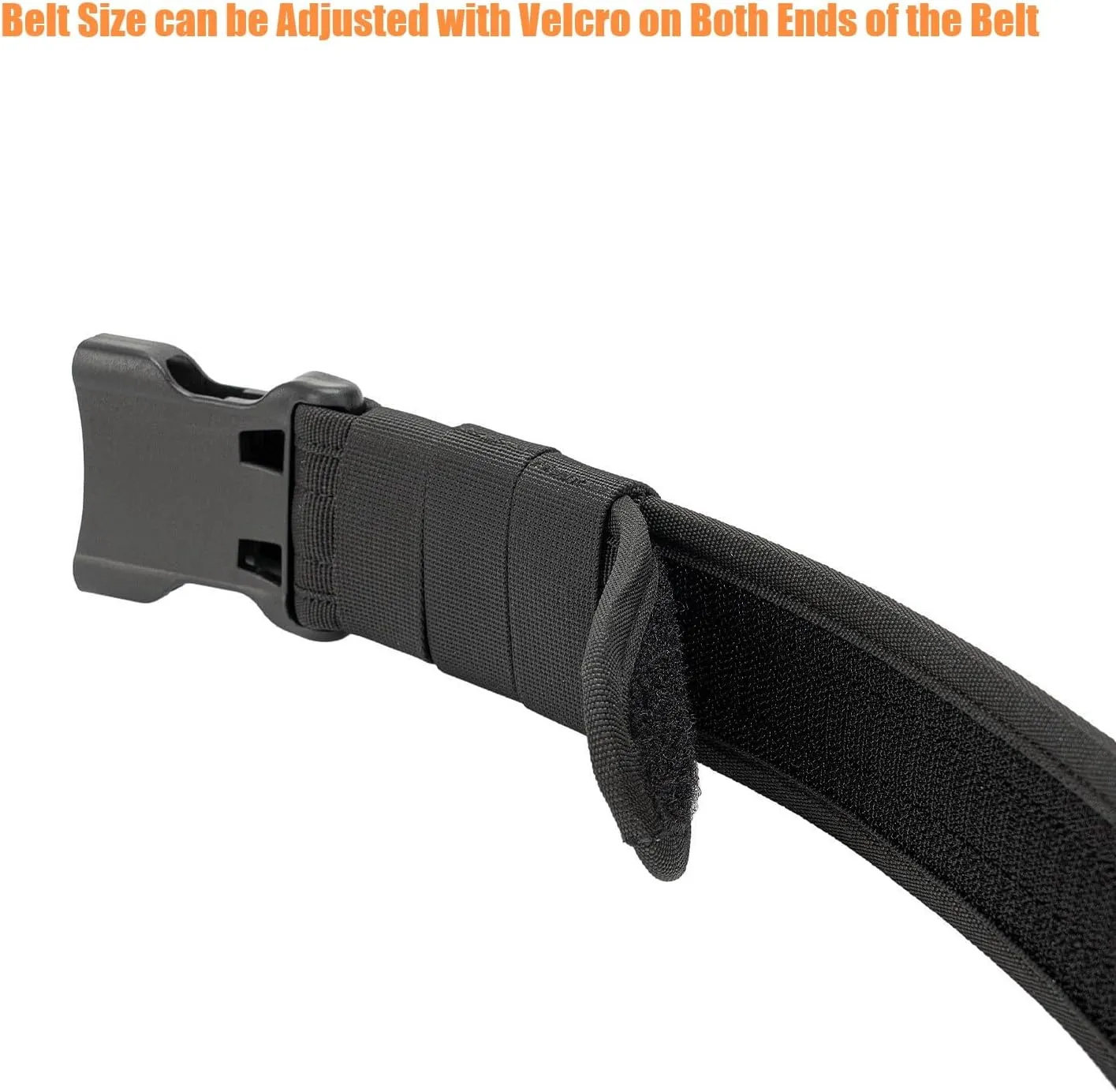 Duty Belt 2" Nylon Utility Work Belt w/ 4 Keepers for Police Law Enforcement Corrections Security