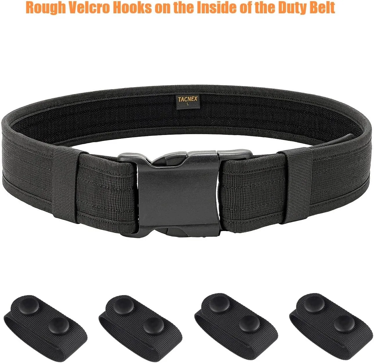 Duty Belt 2" Nylon Utility Work Belt w/ 4 Keepers for Police Law Enforcement Corrections Security