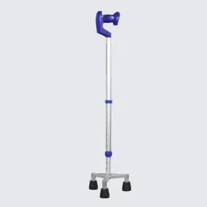 Dyna-Rehaid Crutch Stick-Tripoid Walking Stick with Tripoid Base-Universal Size-Adjustable height of 78 cm to 98 cm
