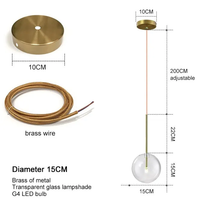 ELE GLASS LAMPSHADE HANGING LIGHT