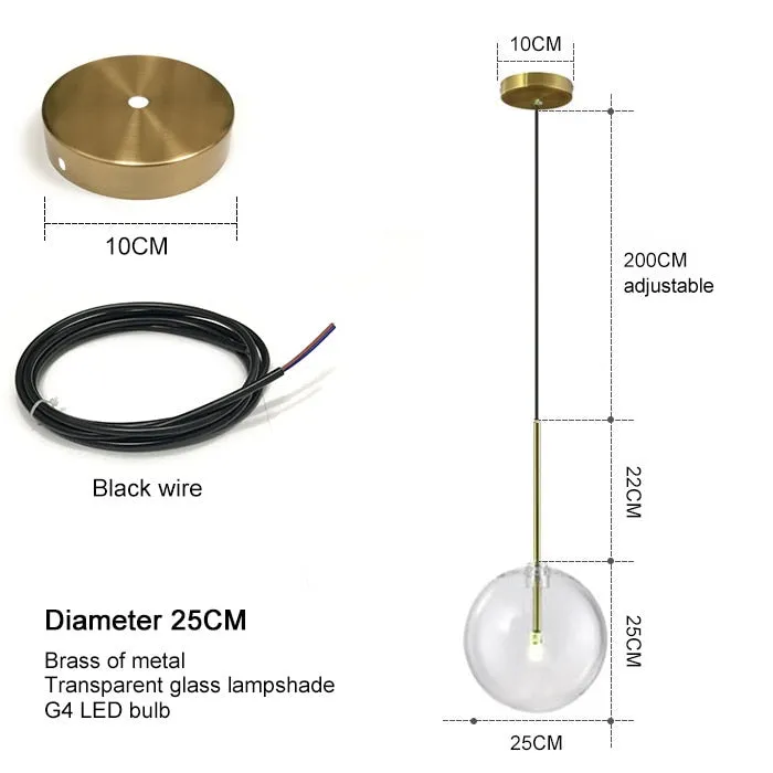 ELE GLASS LAMPSHADE HANGING LIGHT