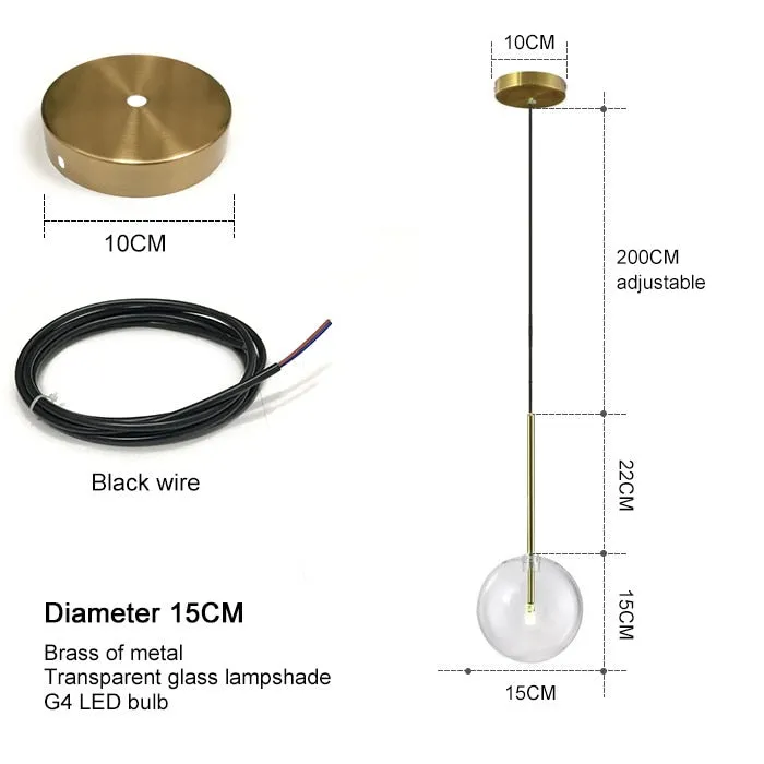 ELE GLASS LAMPSHADE HANGING LIGHT