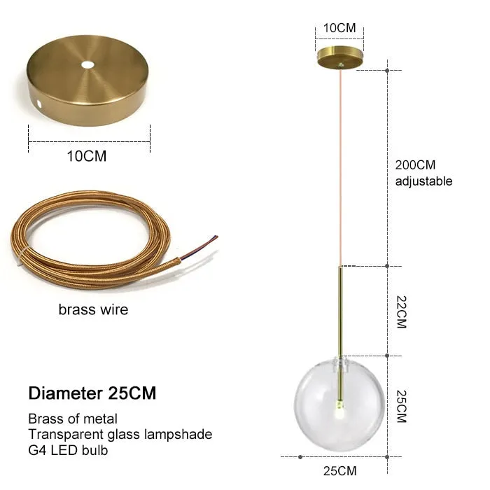 ELE GLASS LAMPSHADE HANGING LIGHT