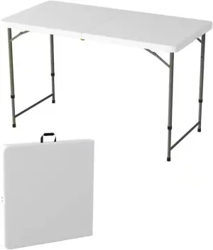 Enigmatic Folding Table with Adjustable Height for Wild Gatherings DE97232