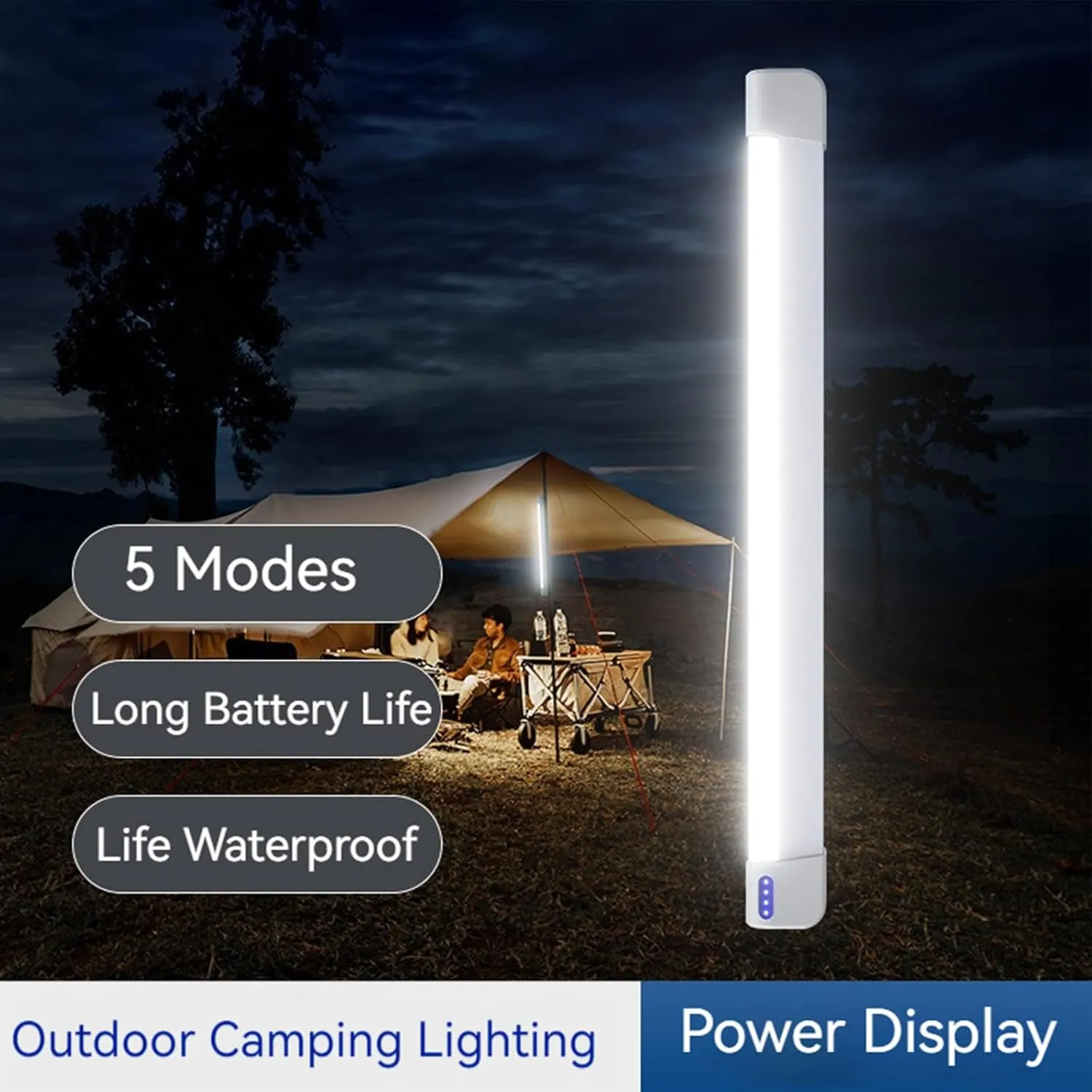 er Bright LED Camping Night Work Tent 5 Modes Magnetic Adsorption Life Waterproof USB Charging