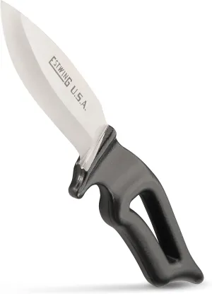Estwing Bowie Knife - 4" Fixed Blade Knife with Forged Steel Construction & Reinforced Nylon Sheath - EBK-4